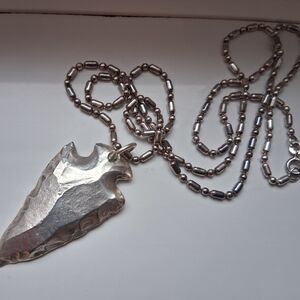 Silver Arrowhead Necklace - Unisex Symbol Of Strength And Protection